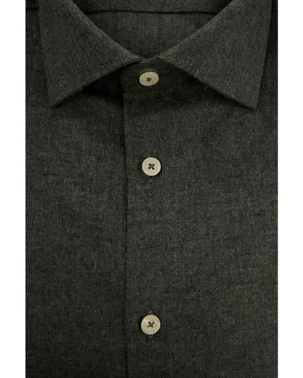 Baldinini Trend Gray Cotton Men Shirt
