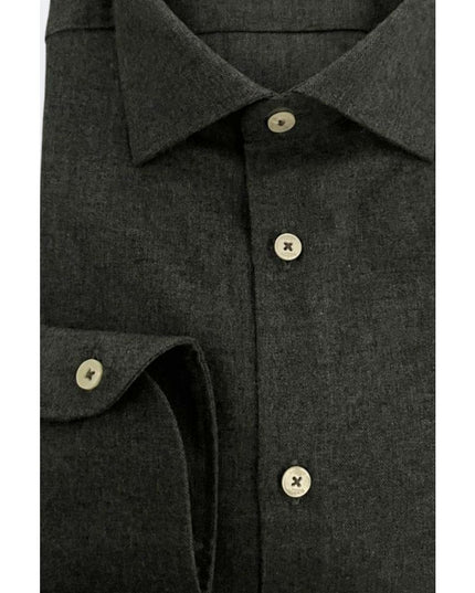 Baldinini Trend Gray Cotton Men Shirt