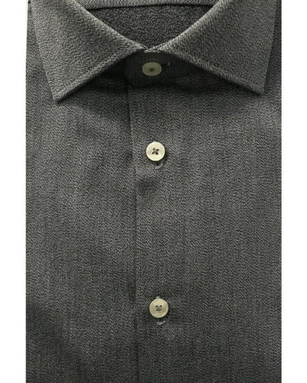 Baldinini Trend Gray Cotton Men Shirt