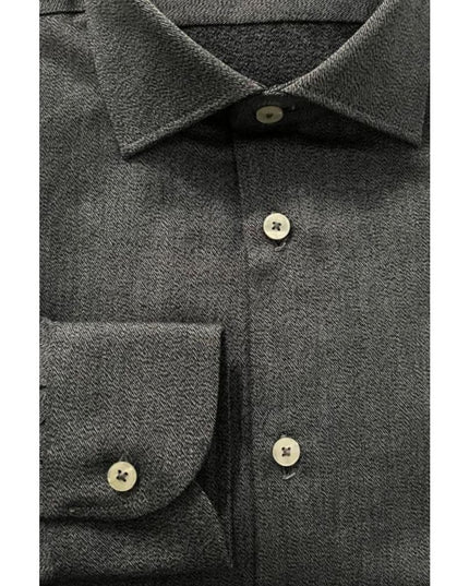 Baldinini Trend Gray Cotton Men Shirt