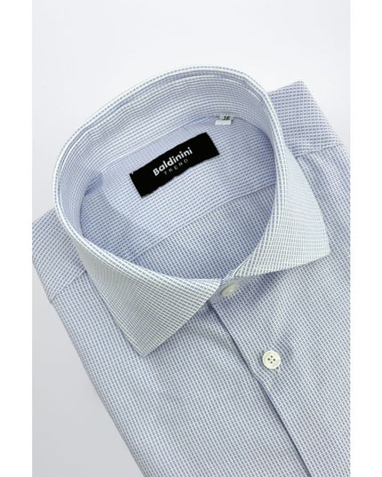 Baldinini Trend Light Blue Cotton Men Shirt