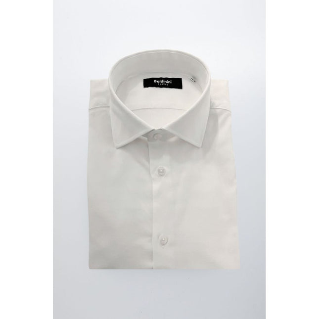 Baldinini Trend White Cotton Men's Shirt