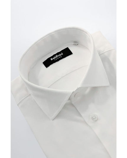 Baldinini Trend White Cotton Men's Shirt
