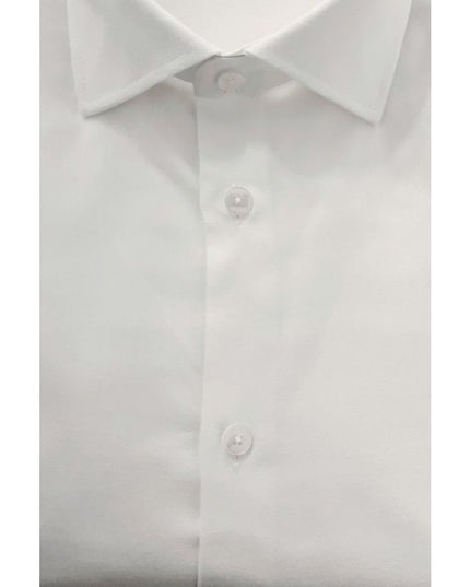 Baldinini Trend White Cotton Men's Shirt