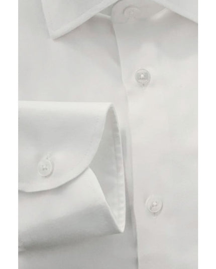 Baldinini Trend White Cotton Men's Shirt