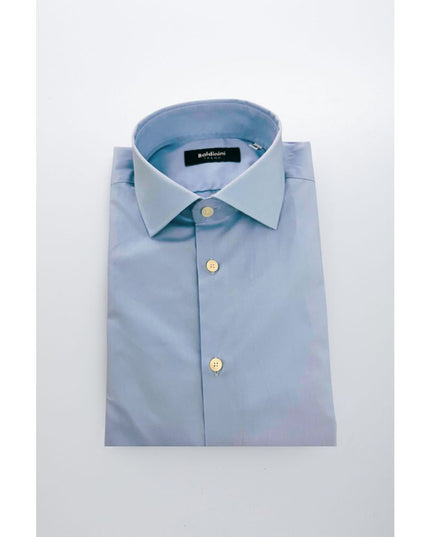 Baldinini Trend Light Blue Cotton Men Shirt