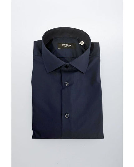 Baldinini Trend Blue Cotton Men Shirt
