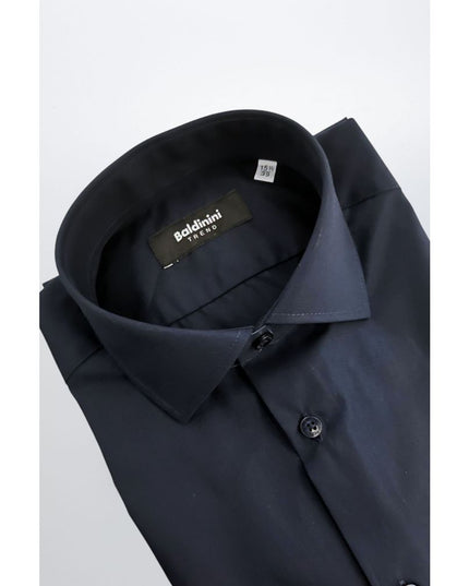 Baldinini Trend Blue Cotton Men Shirt