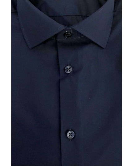 Baldinini Trend Blue Cotton Men Shirt