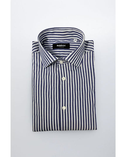 Baldinini Trend Blue Cotton Men Shirt