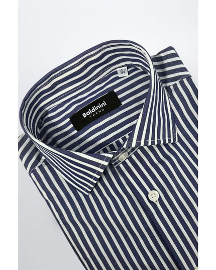 Baldinini Trend Blue Cotton Men Shirt