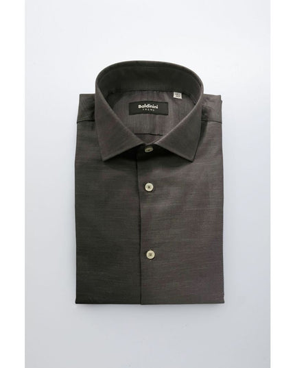 Baldinini Trend Gray Cotton Men Shirt