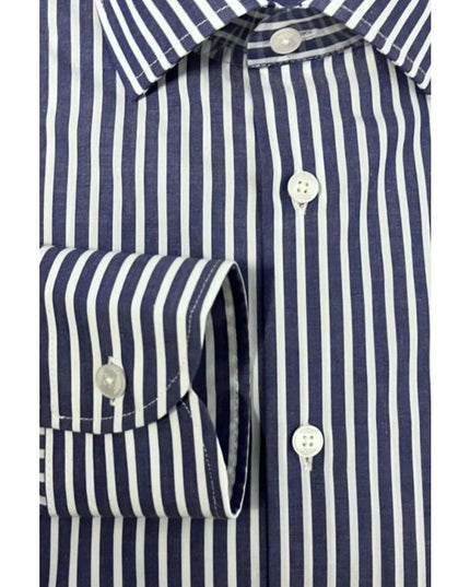 Baldinini Trend Blue Cotton Men Shirt