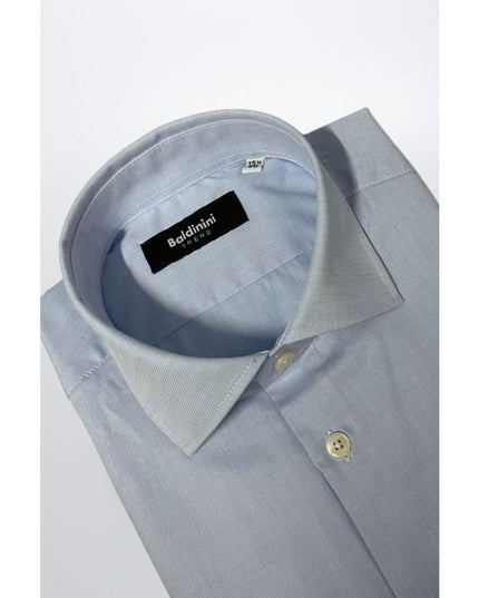 Baldinini Trend Light Blue Cotton Men Shirt