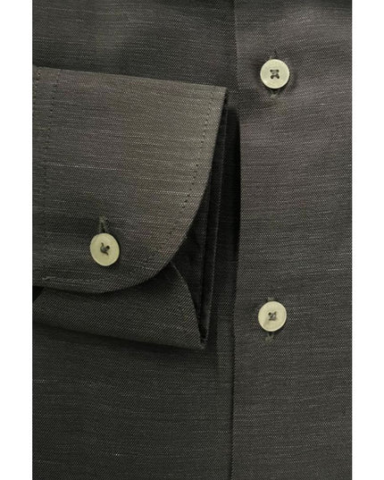 Baldinini Trend Gray Cotton Men Shirt