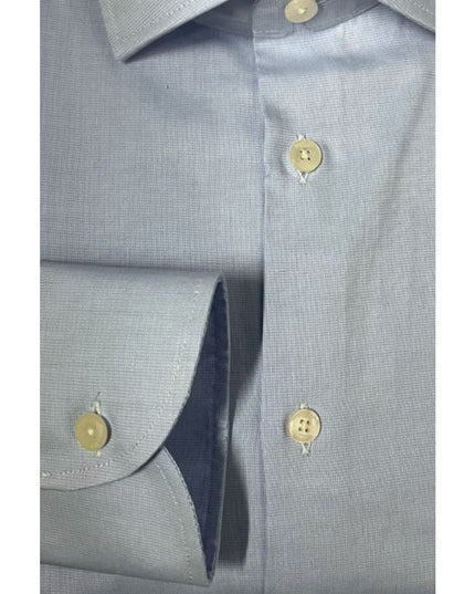 Baldinini Trend Light Blue Cotton Men Shirt