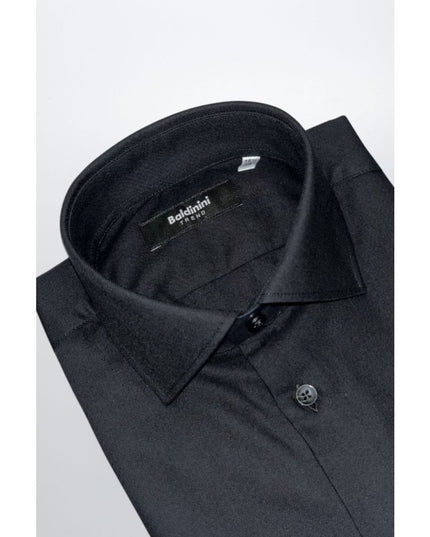 Baldinini Trend Black Cotton Men Shirt