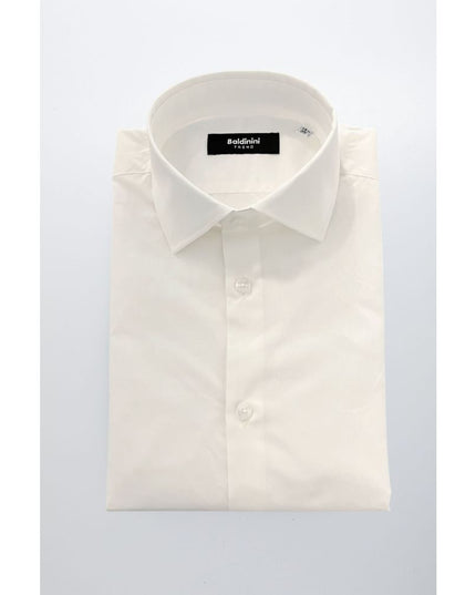 Baldinini Trend White Cotton Men Shirt