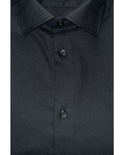 Baldinini Trend Black Cotton Men Shirt