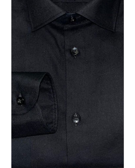 Baldinini Trend Black Cotton Men Shirt