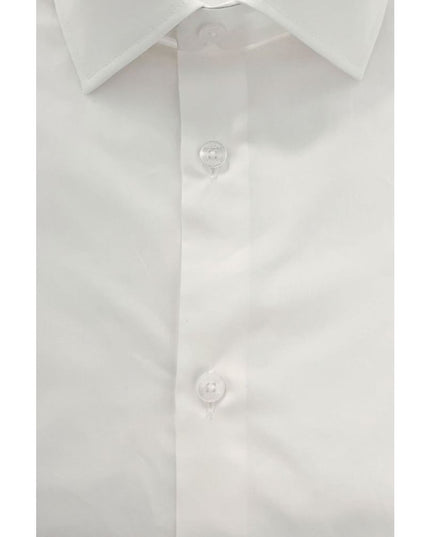 Baldinini Trend White Cotton Men Shirt