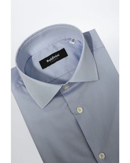 Baldinini Trend Light Blue Cotton Men Shirt