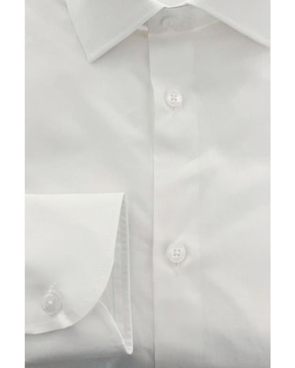 Baldinini Trend White Cotton Men Shirt