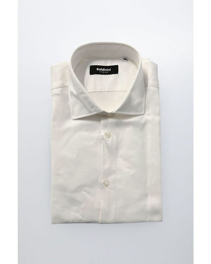 Baldinini Trend White Cotton Men's Shirt