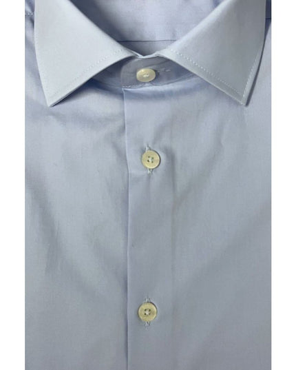 Baldinini Trend Light Blue Cotton Men Shirt