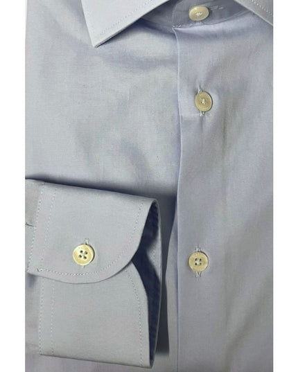 Baldinini Trend Light Blue Cotton Men Shirt