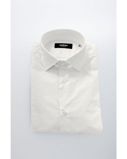Baldinini Trend White Cotton Men Shirt