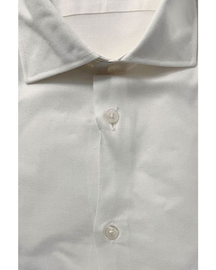 Baldinini Trend White Cotton Men's Shirt