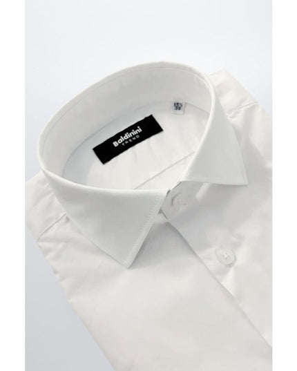 Baldinini Trend White Cotton Men Shirt