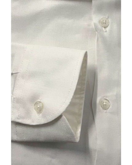 Baldinini Trend White Cotton Men's Shirt