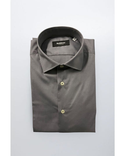 Baldinini Trend Gray Cotton Men Shirt