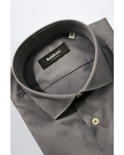 Baldinini Trend Gray Cotton Men Shirt
