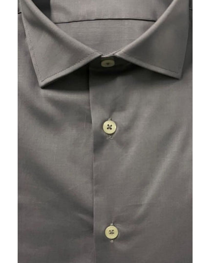 Baldinini Trend Gray Cotton Men Shirt