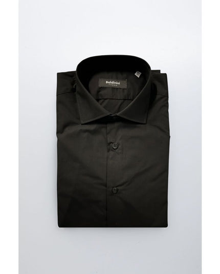 Baldinini Trend Black Cotton Men's Shirt
