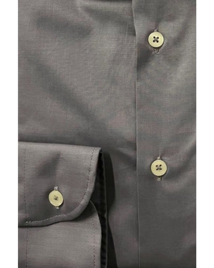 Baldinini Trend Gray Cotton Men Shirt