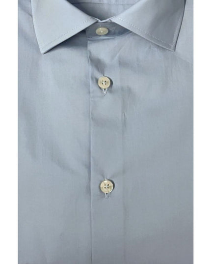 Baldinini Trend Light Blue Cotton Men Shirt