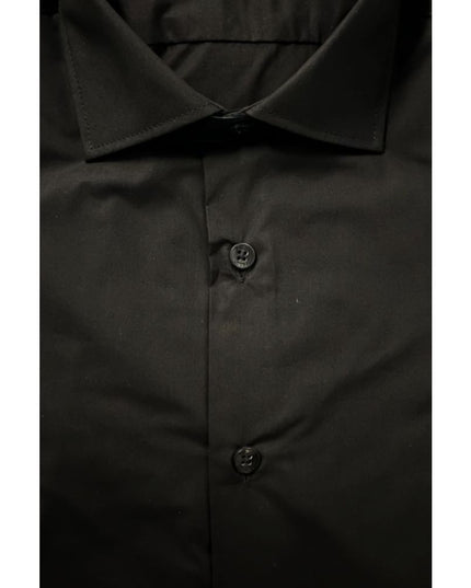 Baldinini Trend Black Cotton Men's Shirt