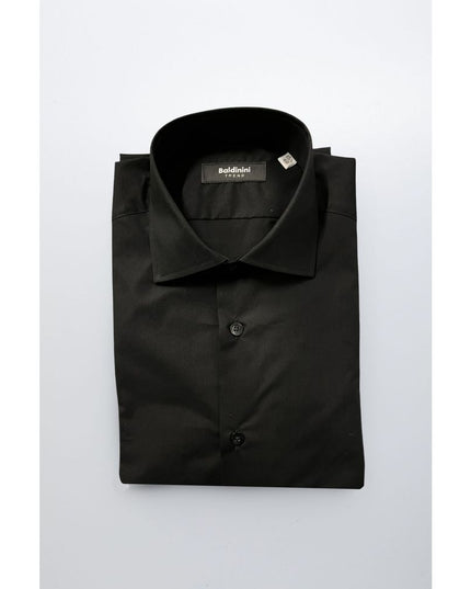 Baldinini Trend Black Cotton Men's Shirt