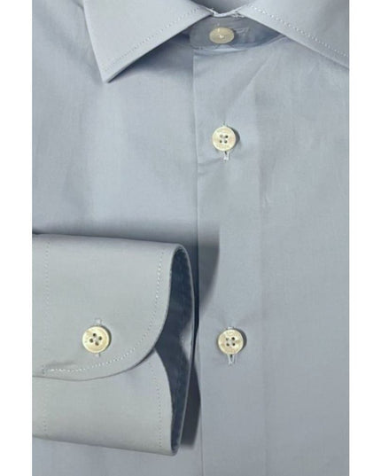 Baldinini Trend Light Blue Cotton Men Shirt