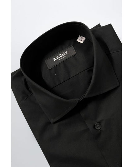 Baldinini Trend Black Cotton Men's Shirt