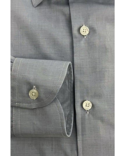 Baldinini Trend Light Blue Cotton Men Shirt