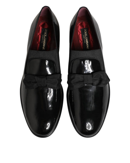 Dolce & Gabbana Black Leather Slip On Dress Men Loafers Shoes