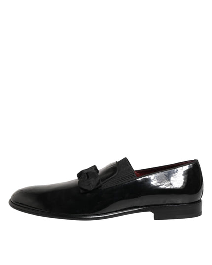 Dolce & Gabbana Black Leather Slip On Dress Men Loafers Shoes