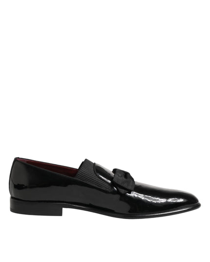 Dolce & Gabbana Black Leather Slip On Dress Men Loafers Shoes