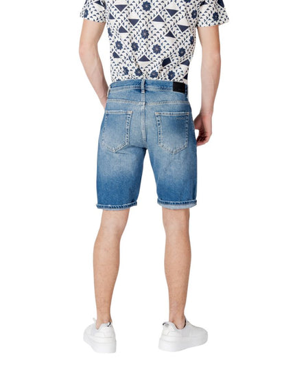 Antony Morato Blue Cotton Bermuda Shorts