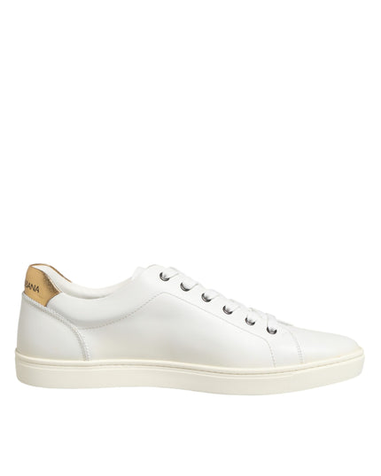 Dolce & Gabbana White Heart Embellished Sneakers Shoes